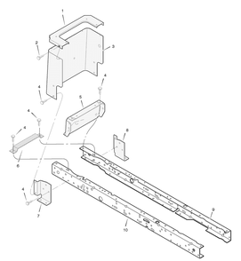 Rear Chassis Diagram and Parts List for 468600X43A 2004 Briggs and Stratton Lawn Tractor